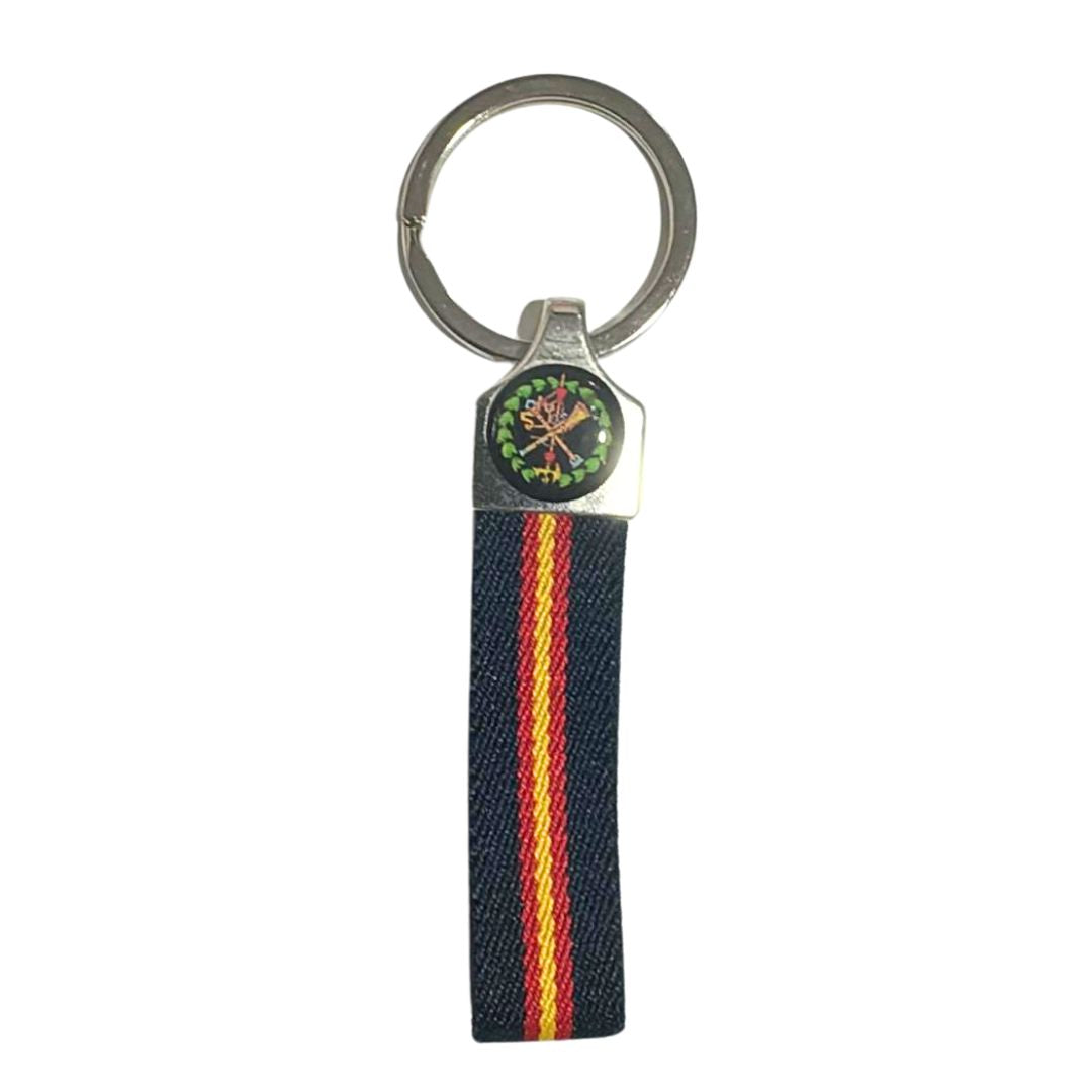 Llavero Legión Bandera España lona azul - LaFlamencadeBorgoña