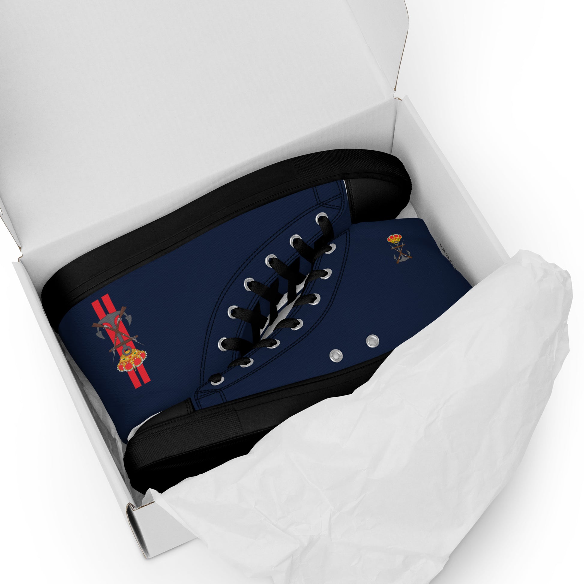 Zapatillas Infantería de Marina de lona de caña alta para hombre - LaFlamencadeBorgoña