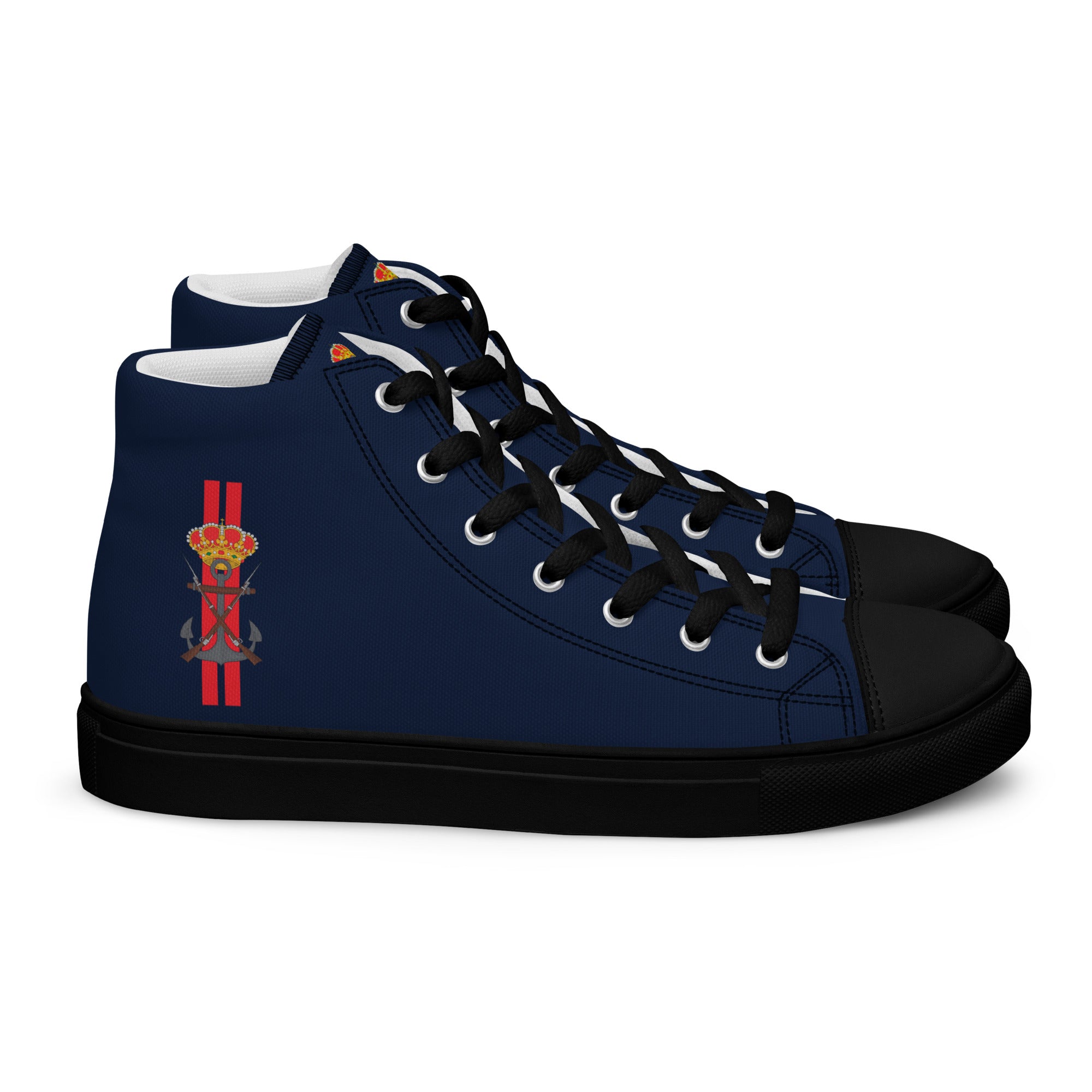 Zapatillas Infantería de Marina de lona de caña alta para hombre - LaFlamencadeBorgoña