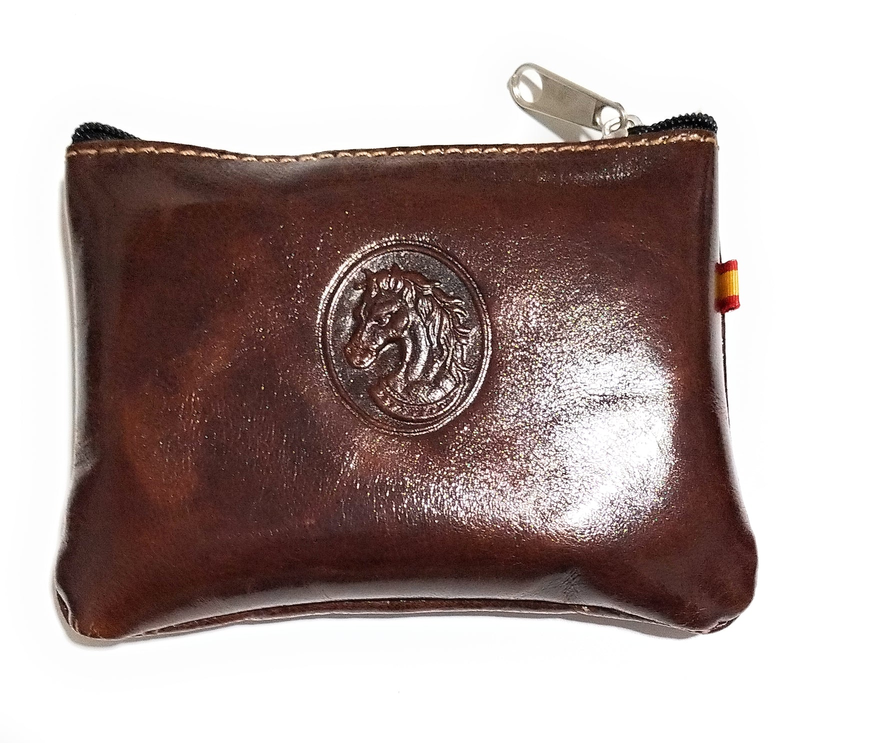Monedero Caballo marrón piel - LaFlamencadeBorgoña