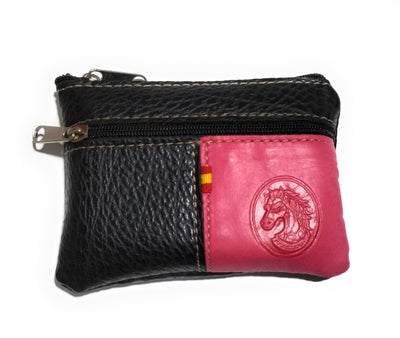 Monedero Caballo negro y fucsia