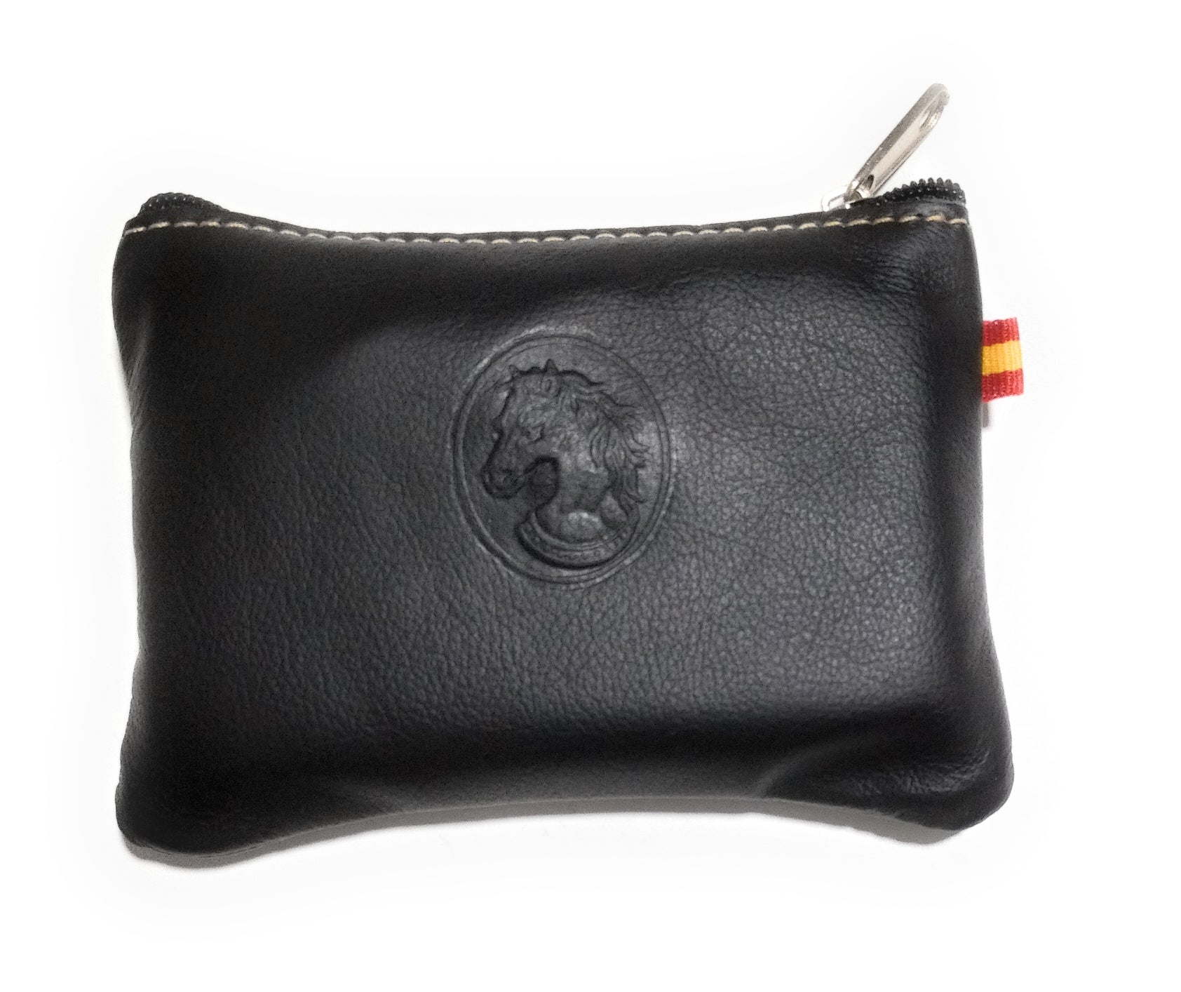 Monedero caballo piel negra - LaFlamencadeBorgoña
