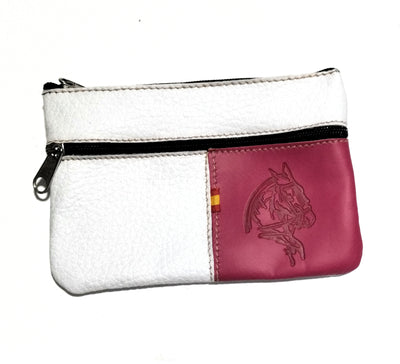 Monedero Caballo blanco y fucsia
