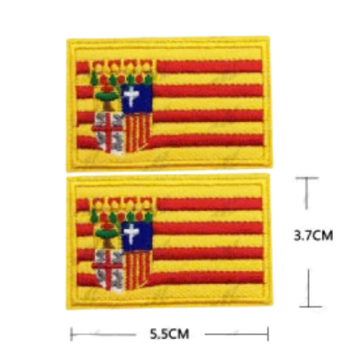 Embroidered thermo-adhesive patch Flag of Spain and coat of arms