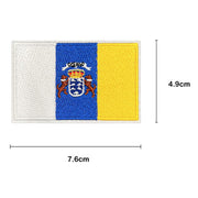 Parche Bordado Bandera Canarias con Escudo 7,6 x 4,9 cm