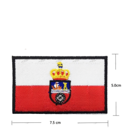 Parche Bordado Bandera Cantabria con Escudo 7,5 x 5 cm