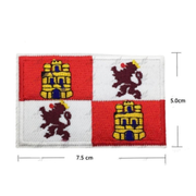 Parche Bordado Bandera Castilla y León 7,5 x 5 cm