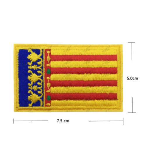 Parche Bordado Bandera Comunitat Valenciana 7,5 x 5 cm