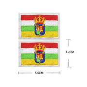Parche Bordado Bandera La Rioja con Escudo 5,5 x 3,7 cm