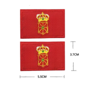 Parche Bordado Bandera Navarra con Escudo 5,5 x 3,7 cm