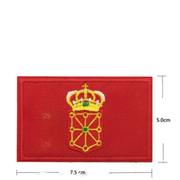 Parche Bordado Bandera Navarra con Escudo 7,5 x 5 cm