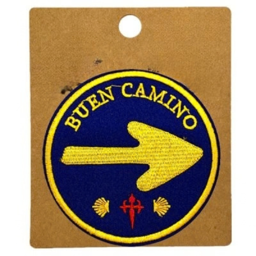 Parche Bordado Camino de Santiago Buen Camino Flecha 7,8 cm
