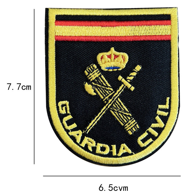 Parche Bordado con termoadhesivo Guardia Civil forma de Escudo 7.7x6.5cm