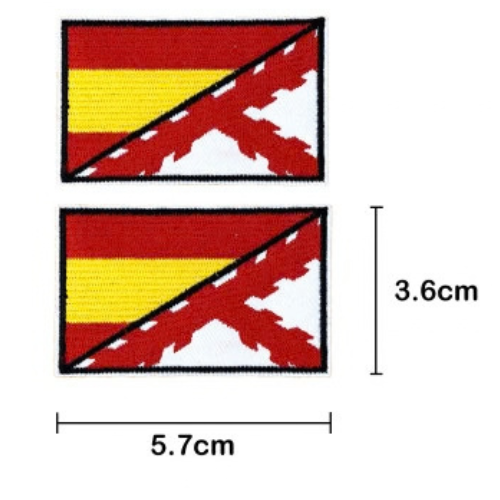 Gestickter thermoklebender Aufnäher mit spanischer Flagge