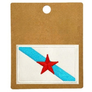 Parche Bordado Bandera Galicia con Estrella 7,8 cm