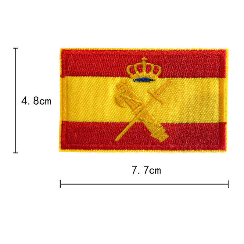 Gestickter thermoklebender Aufnäher mit spanischer Flagge