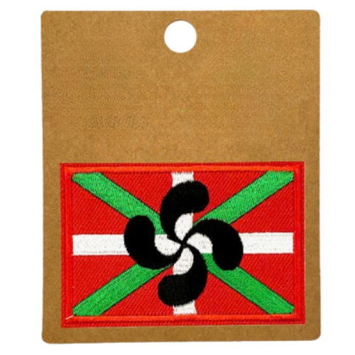 Parche Bordado Ikurriña con Lauburu 7,8 cm