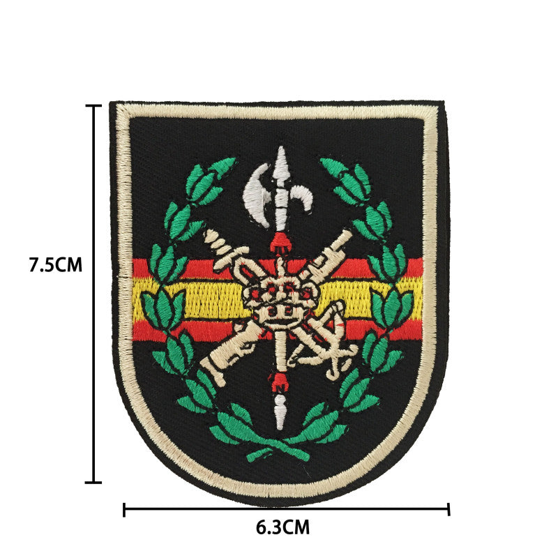 Parche Bordado con termoadhesivo Legión Española Subinspección forma de Escudo 7.5cm
