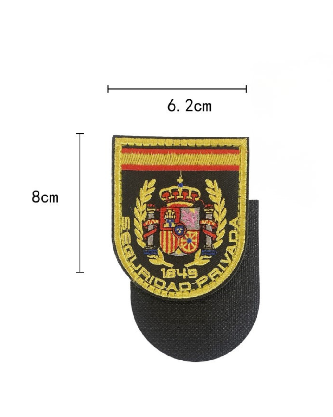 Embroidered thermo-adhesive patch Flag of Spain and coat of arms