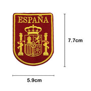 Parche Bordado Escudo España Fondo Vino 5,9 x 7,7 cm