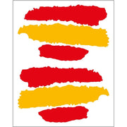 Silikonaufkleber Spanische Flaggenlinien 47x29 mm (1 Stück)