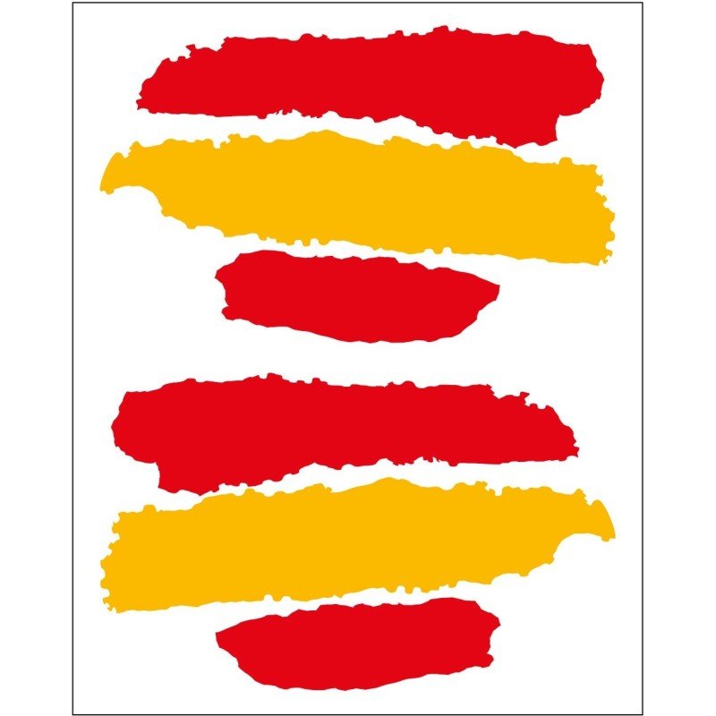 Silikonaufkleber Spanische Flaggenlinien 47x29 mm (1 Stück)