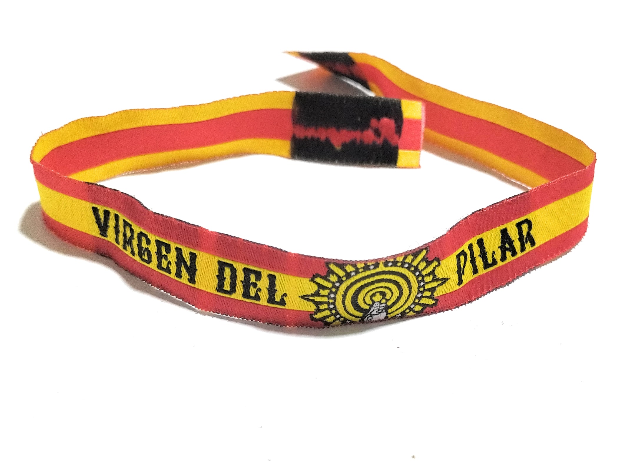 Comprar Pulsera tela Virgen del Pilar bandera de España Bandera España La Flamenca de Borgoña Patricia Muñoz VOX