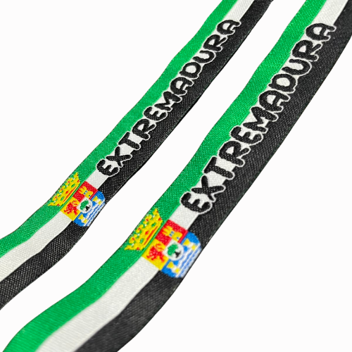 Pulsera de Tela de Extremadura con Bandera y Escudo.