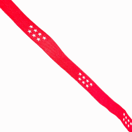 Pulsera de Tela Rosa Fucsia con Estrellas de la Comunidad de Madrid
