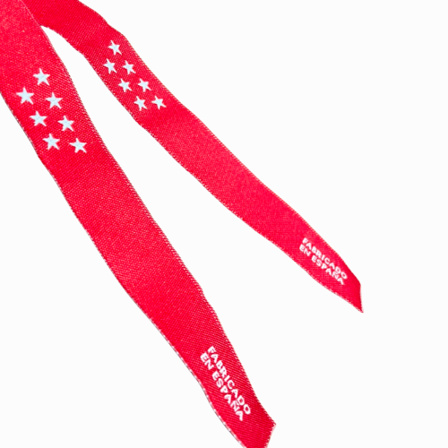 Pulsera de Tela Rosa Fucsia con Estrellas de la Comunidad de Madrid