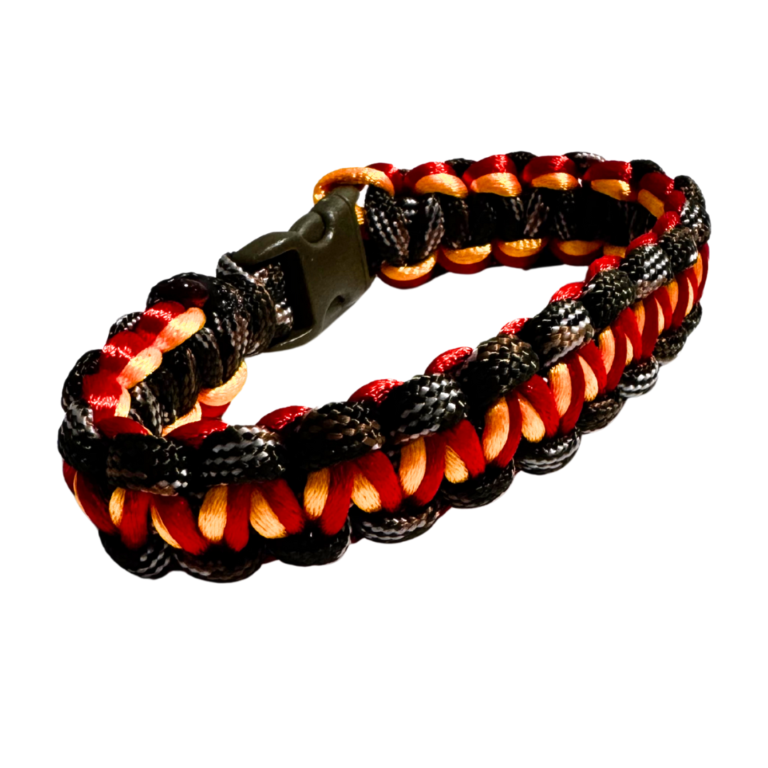 Pulsera paracord camuflaje bandera España