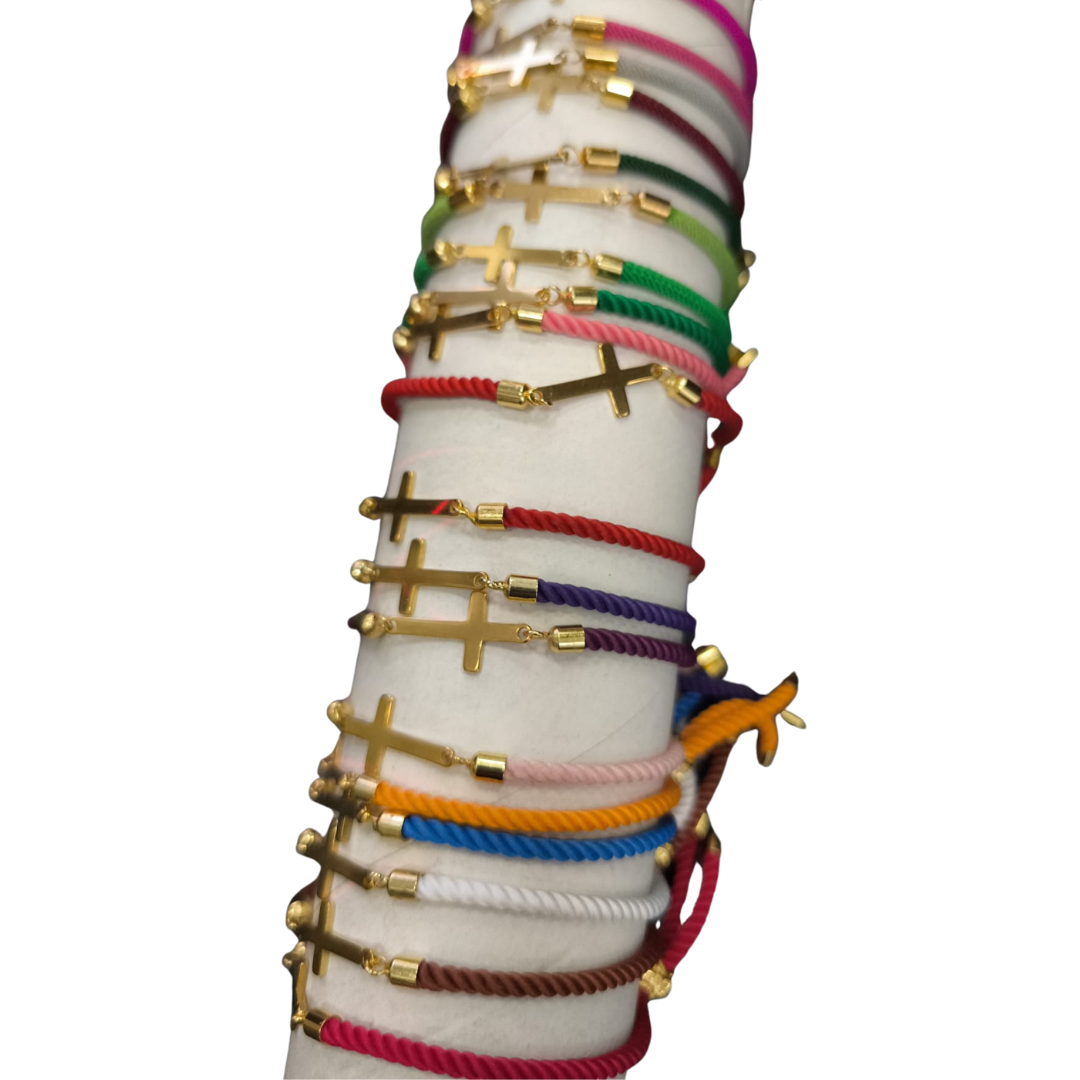 Pulsera Cruz Católica Cristiana