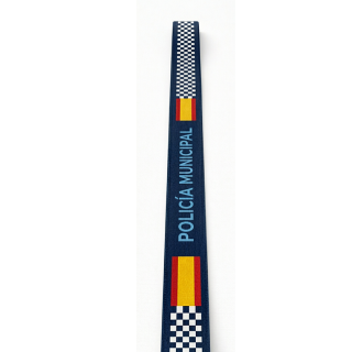 Pulsera Policía Municipal de tela con bandera de España y damero