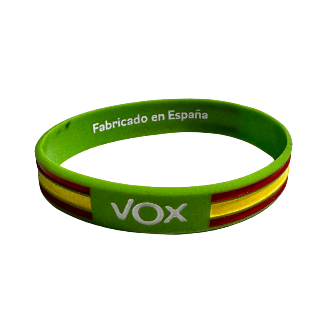 Pulsera silicona VOX Bandera España verde