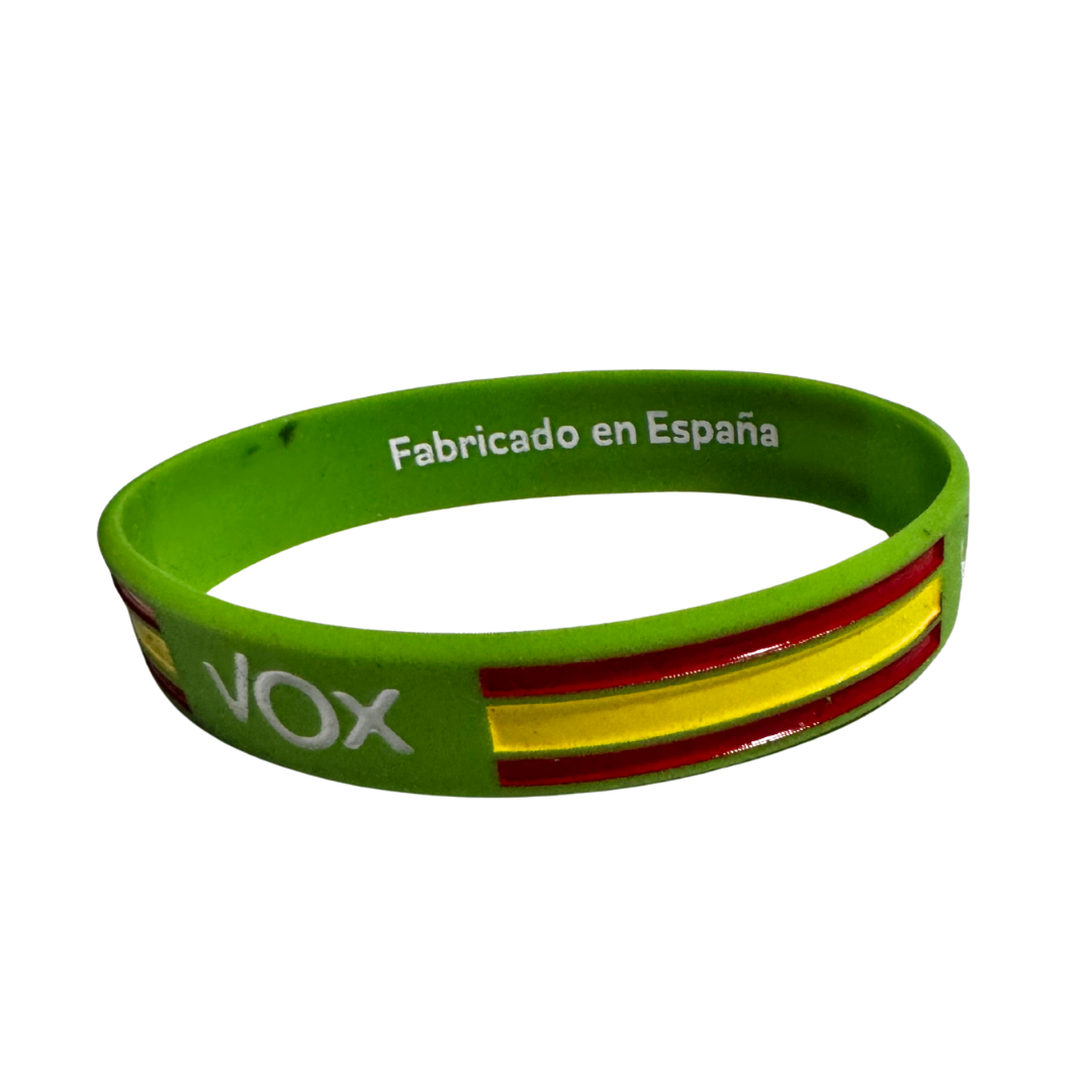 Pulsera silicona VOX Bandera España verde