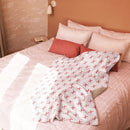 Manta sherpa Cruz de Borgoña mosaico blanco - LaFlamencadeBorgoña