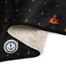 Manta sherpa negra Anclas - LaFlamencadeBorgoña