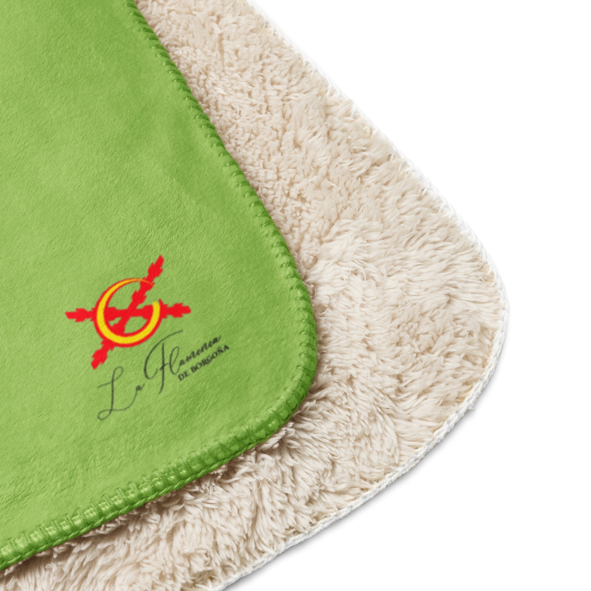 Manta sherpa Verde Pistacho Marinera - LaFlamencadeBorgoña