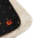 Manta sherpa negra Anclas - LaFlamencadeBorgoña