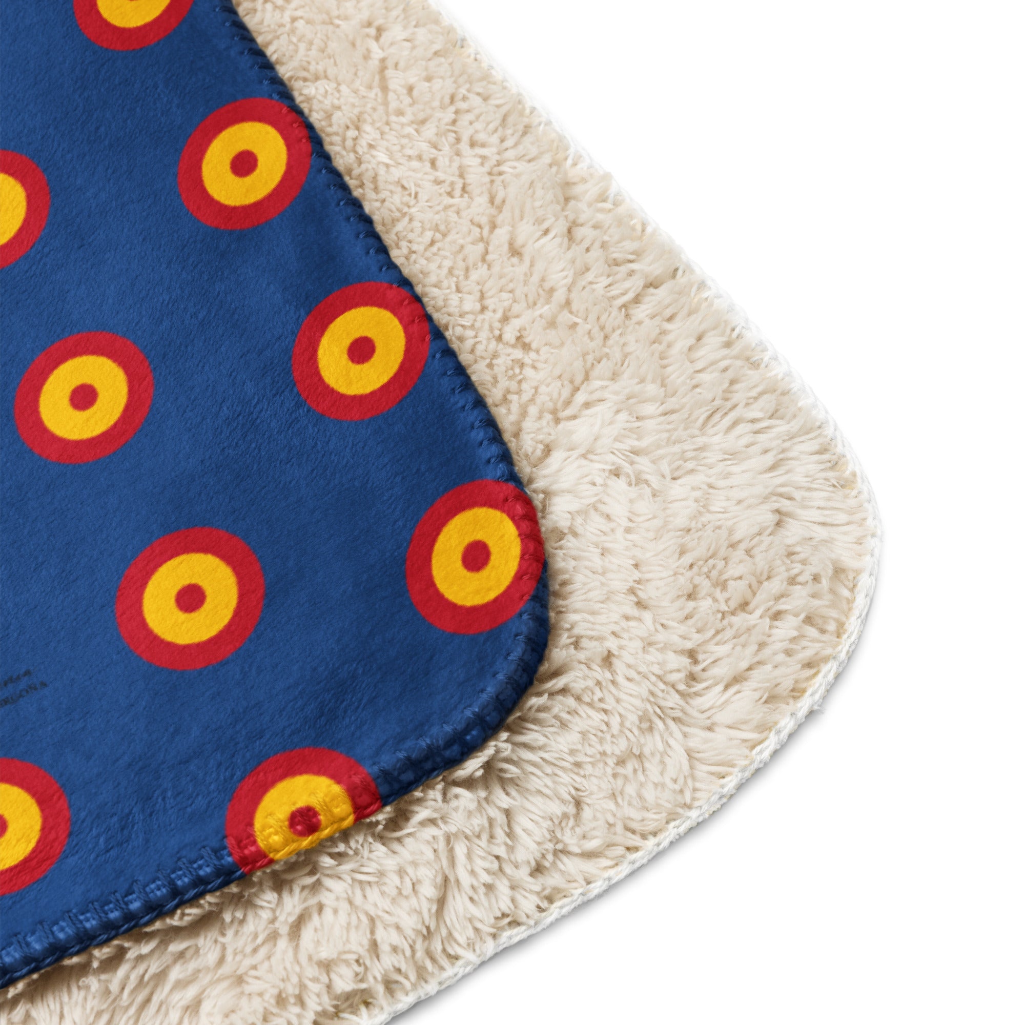 Manta sherpa Escarapela Azul - LaFlamencadeBorgoña