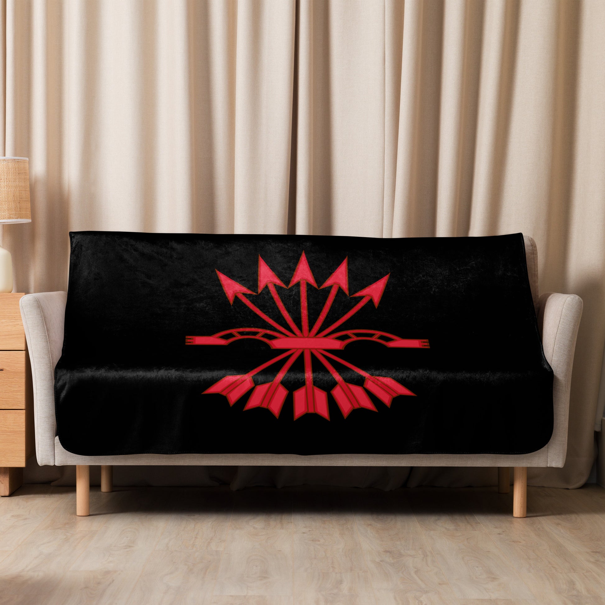 Comprar Manta sherpa Falange española Bandera España La Flamenca de Borgoña Patricia Muñoz VOX