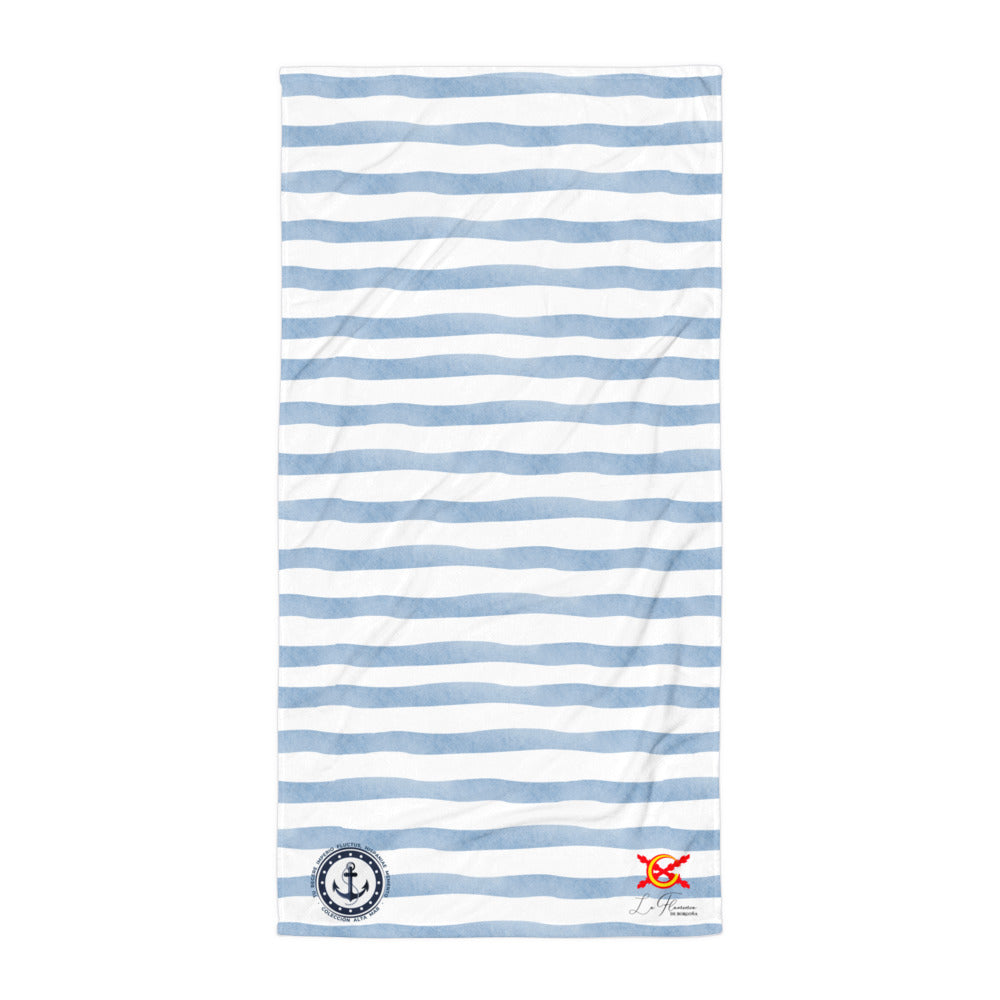 Comprar Toalla rayas Marineras - Colección Alta Mar III Bandera España La Flamenca de Borgoña Patricia Muñoz VOX