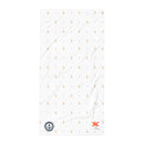 Toalla blanca anclas amarillas - Colección Alta Mar IX - LaFlamencadeBorgoña