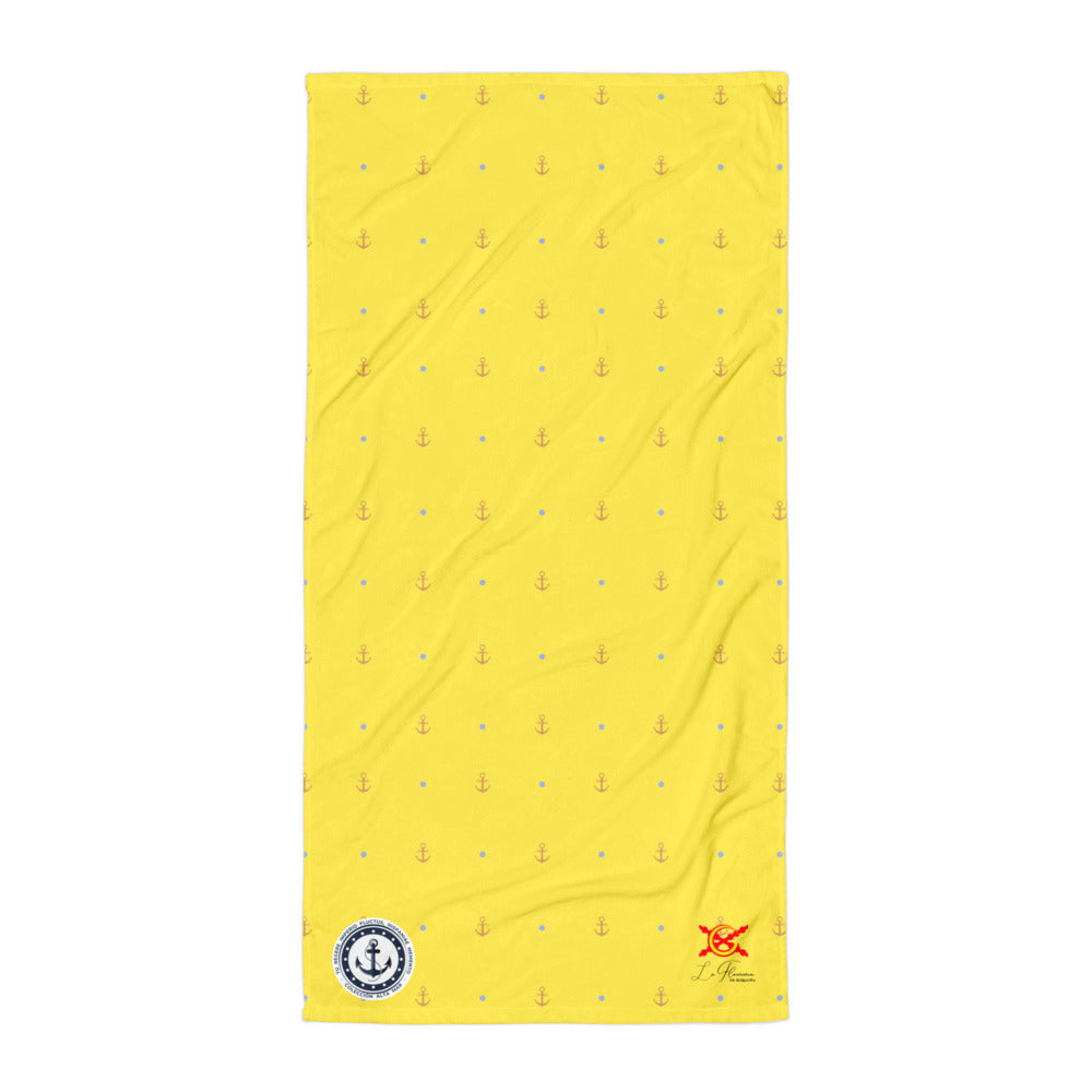 Toalla amarillo anclas amarillas - Colección Alta Mar XI - LaFlamencadeBorgoña