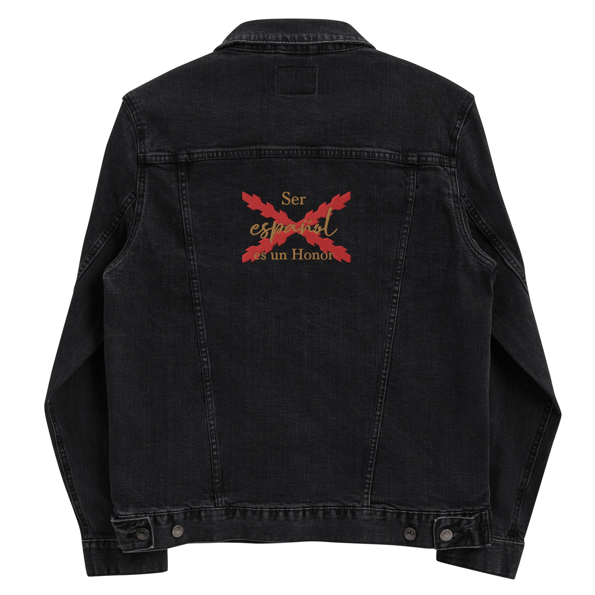 Chaqueta denim unisex Ser Español es un Honor - LaFlamencadeBorgoña