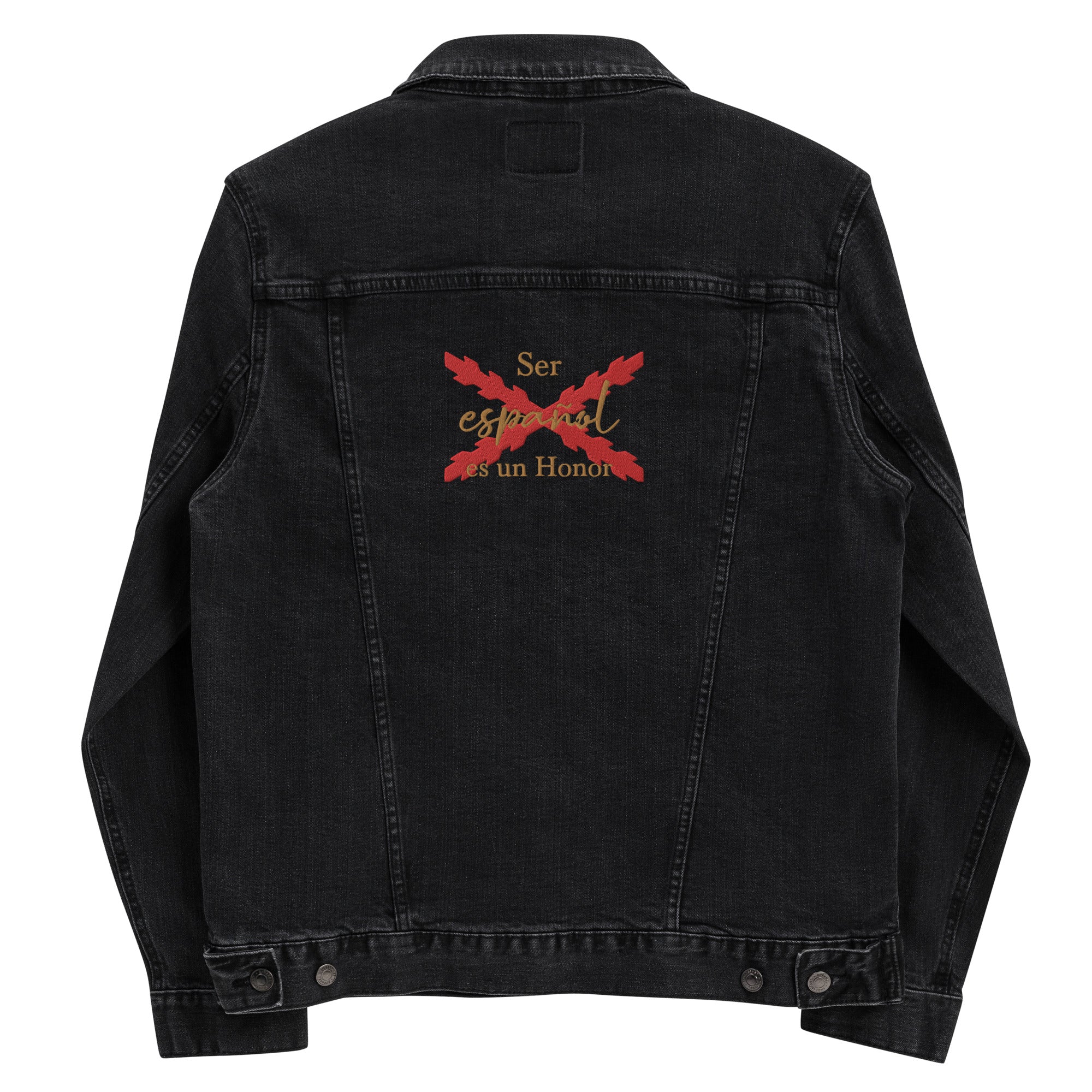 Chaqueta denim unisex Ser Español es un Honor - LaFlamencadeBorgoña