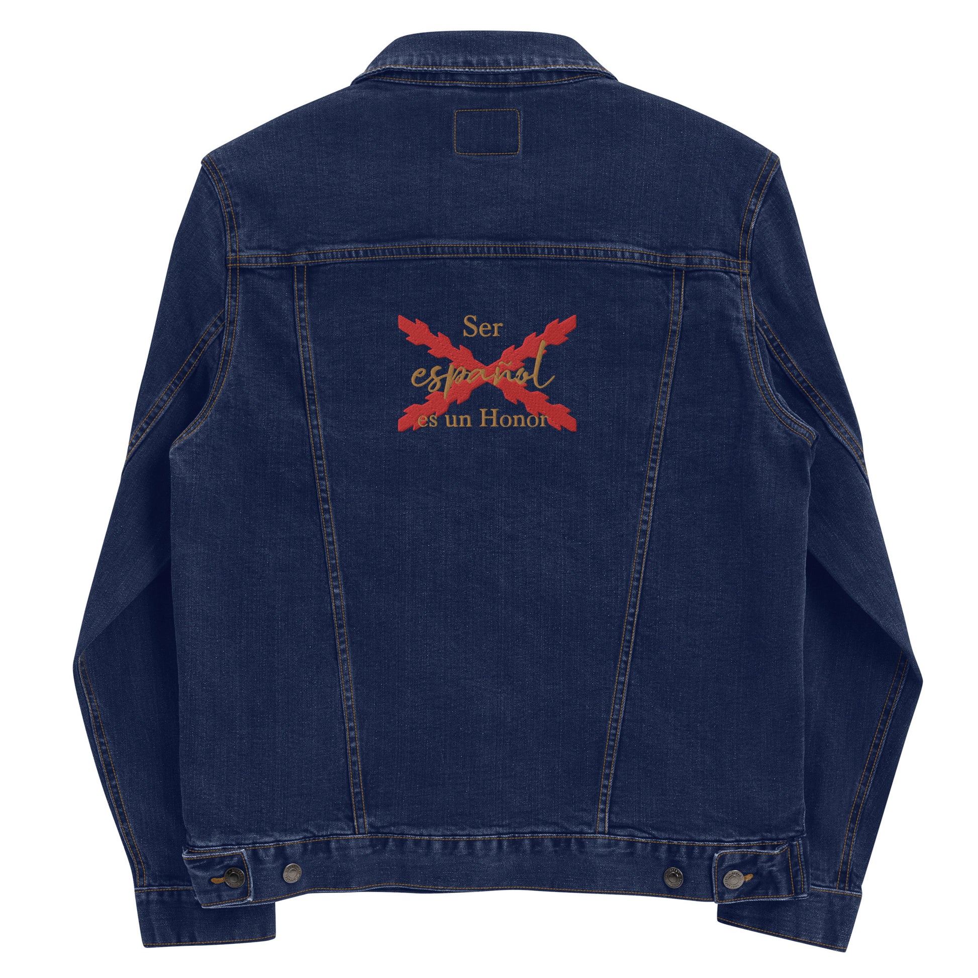 Chaqueta denim unisex Ser Español es un Honor - LaFlamencadeBorgoña