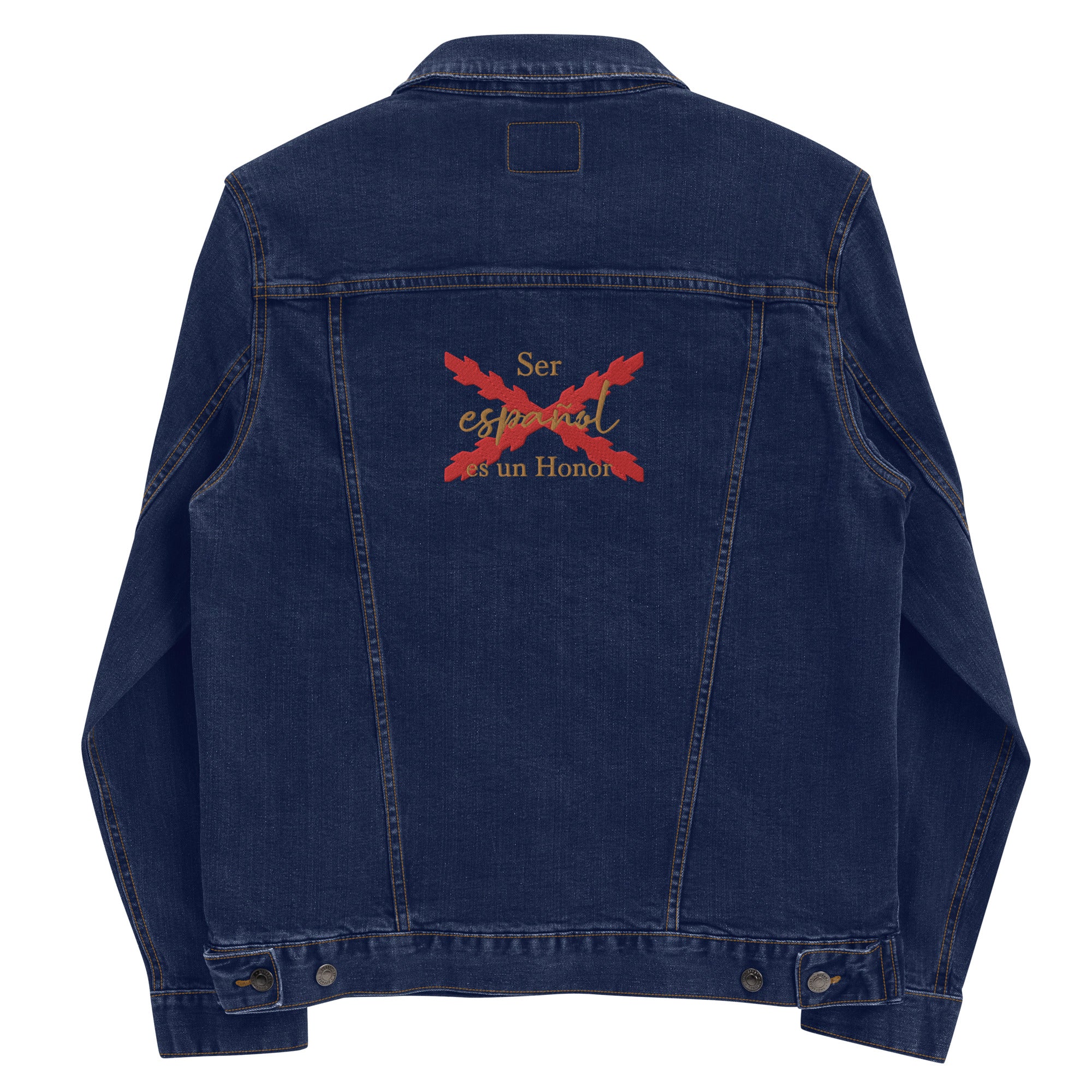 Chaqueta denim unisex Ser Español es un Honor - LaFlamencadeBorgoña