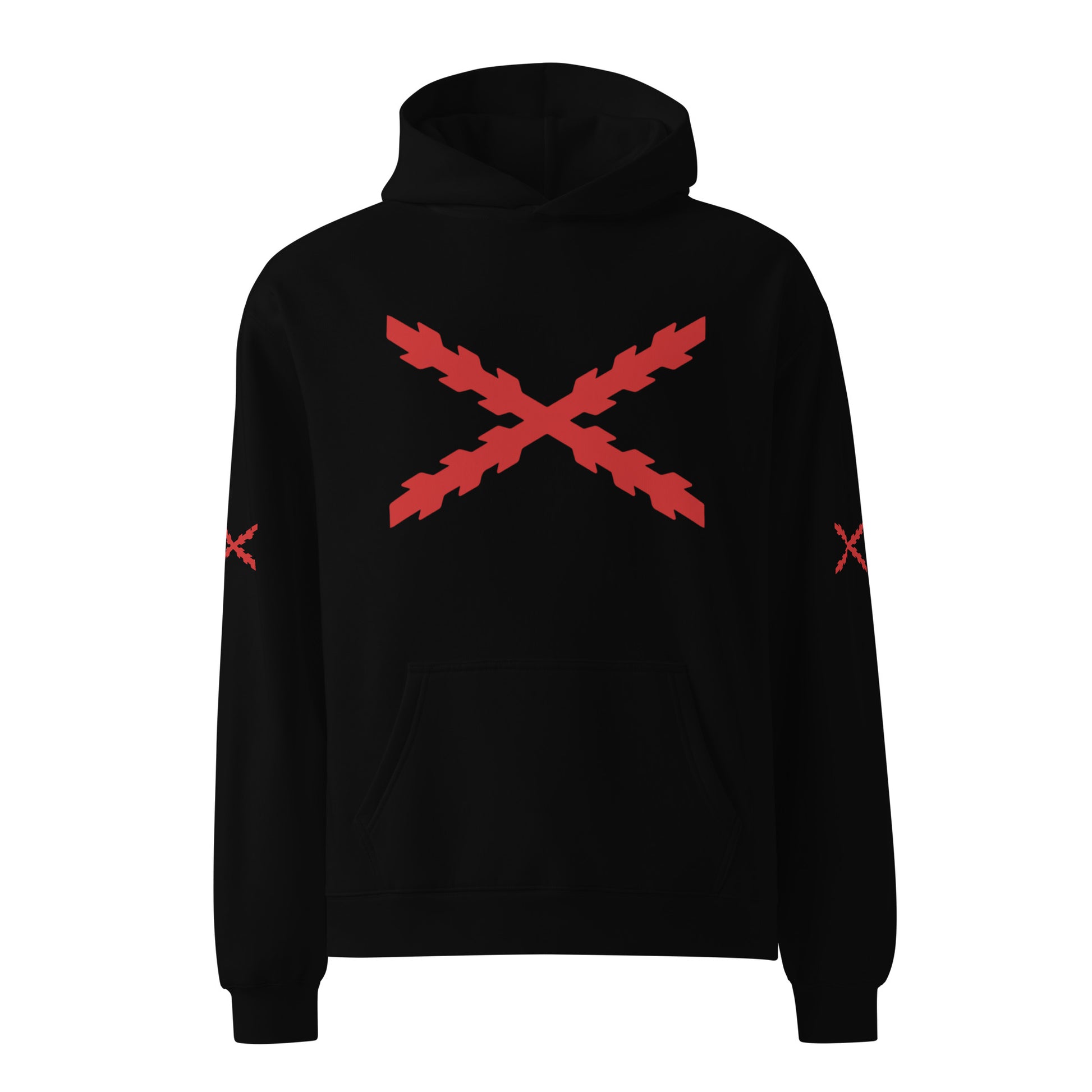 Sudadera Cruz de Borgoña oversize unisex - LaFlamencadeBorgoña