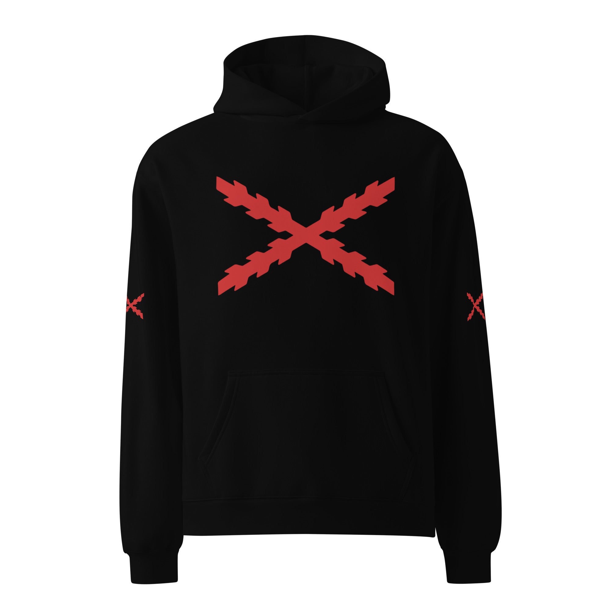 Sudadera Cruz de Borgoña oversize unisex - LaFlamencadeBorgoña